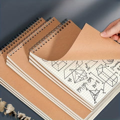 4pcs Spiral Notebook Lined/Unlined 80 Blank Pages Office Learning Supplies