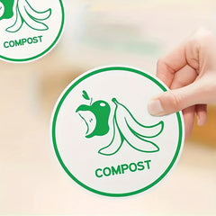 5pcs Garbage Sorting Recycling Stickers - Paper Aluminum Plastic Glass Compost