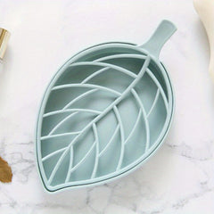 Double Layer Leaf Drainage Soap Box Laundry Soap Rack and Bathroom Accessory