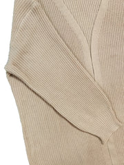  Women's Solid Lantern Sleeve Cardigan
