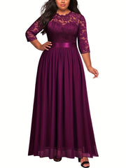  Lace Sleeve Maxi Wedding Dress