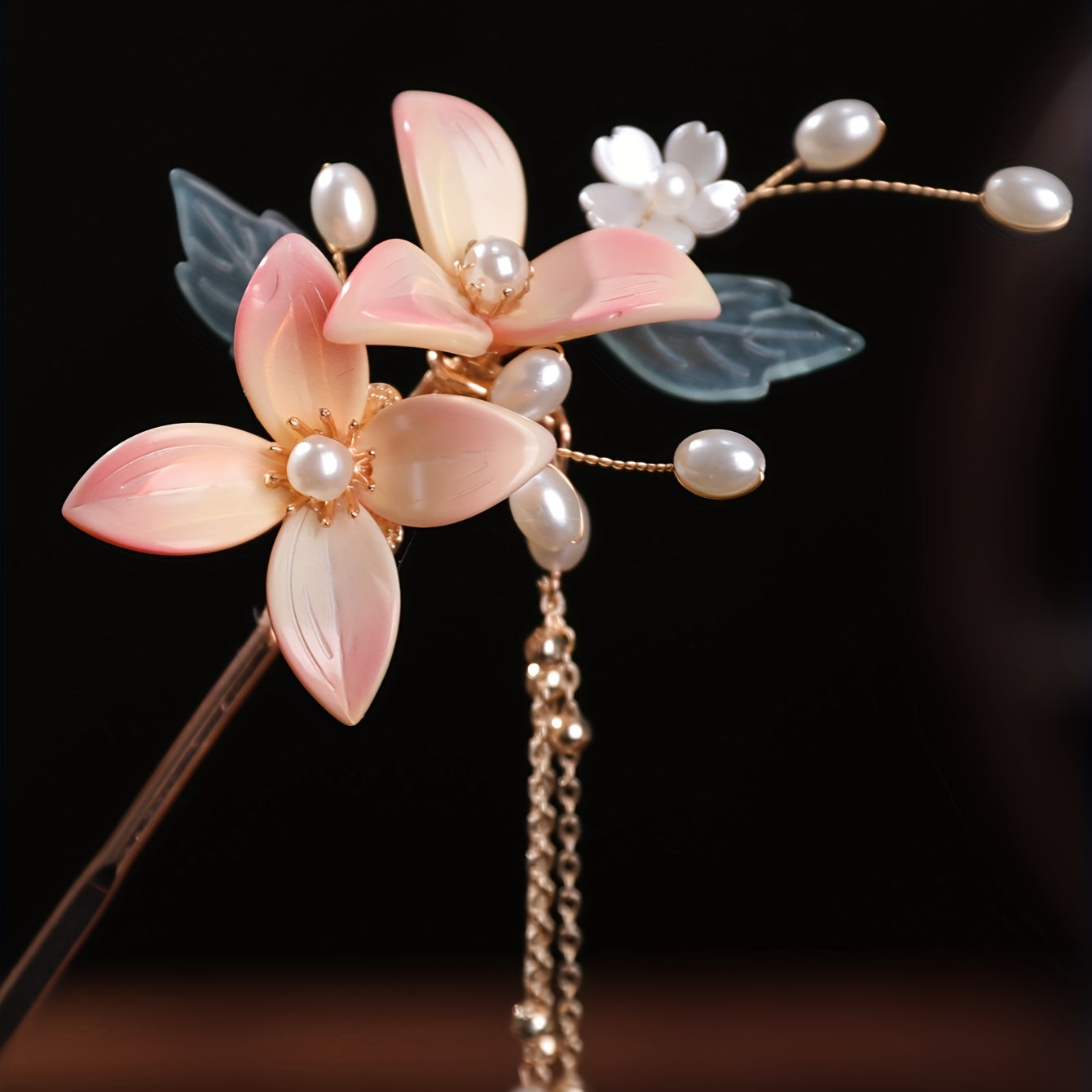 Resin Floral Hair Stick Chinese Style Hair Accessories For Women