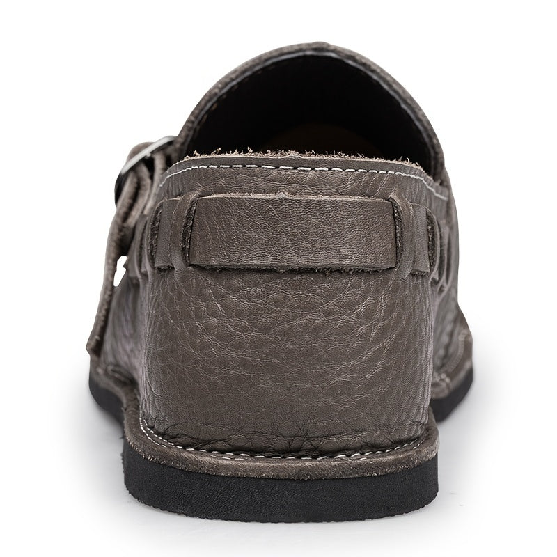 Men's Buckle Loafer Boat Shoes Lightweight Slip On Flat Shoes