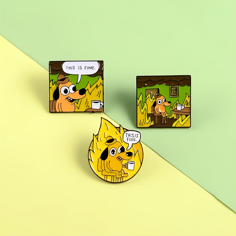 Creative Cartoon Dog Alloy Brooch