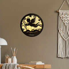 Creative Fairy Tale Story LED Lamp Wood Hanging Plate Decoration