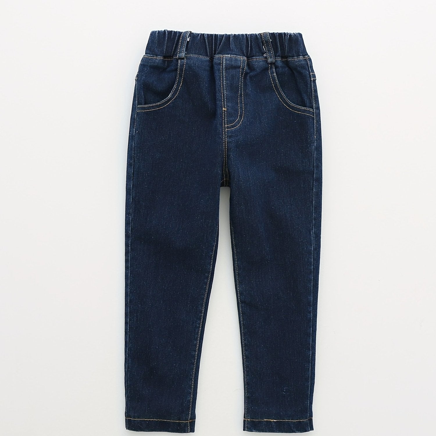Boys Thickened Denim Pants With Pocket
