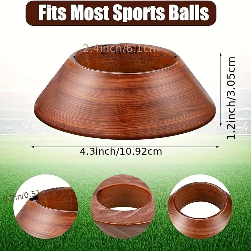4pcs Wooden Ball Stand Display Holder For Various Sports