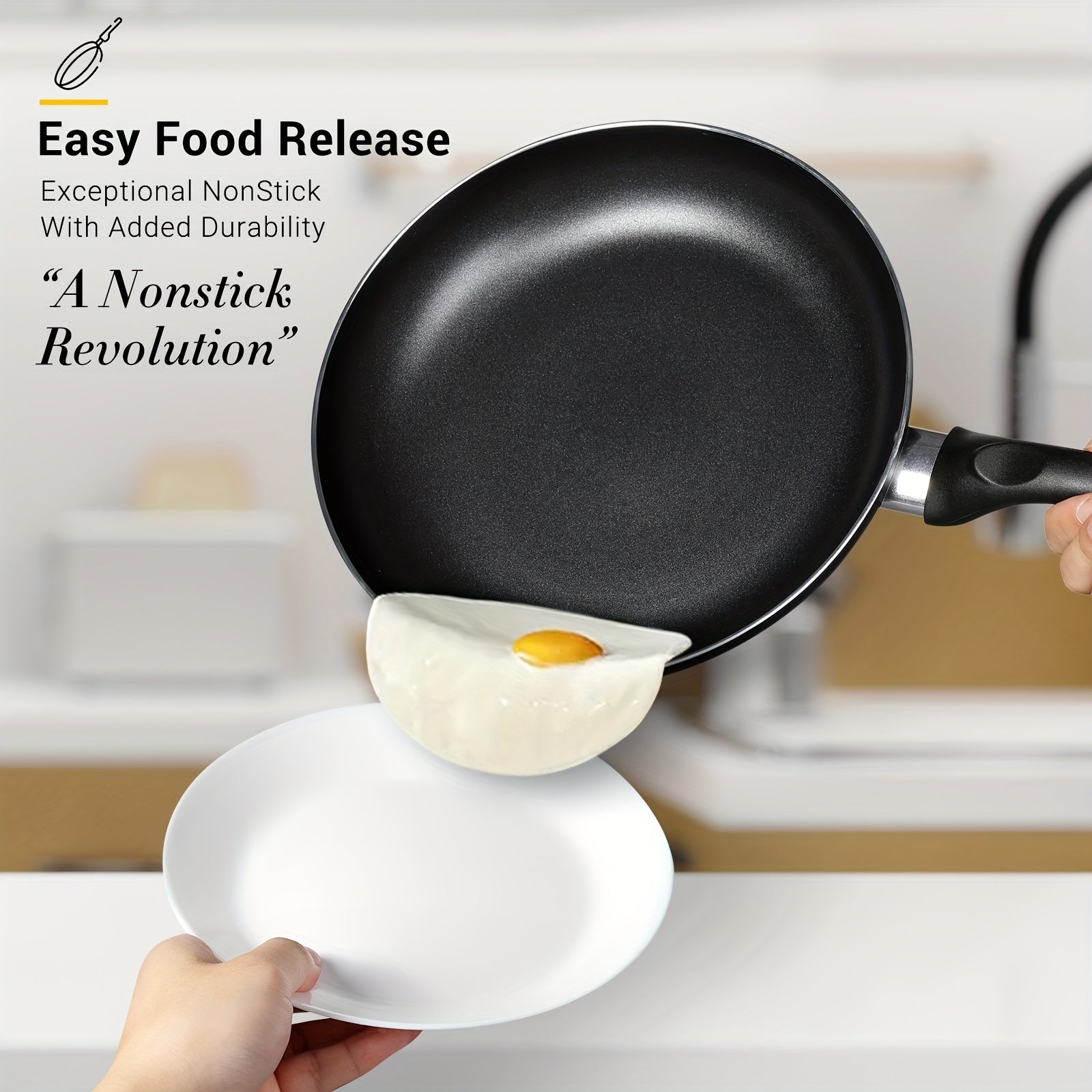 6 Pcs Aluminum Cookware Set Nonstick Coating Fry Pan Stockpot
