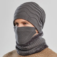 Men's Winter Wool Hat Windproof Knit for Cycling