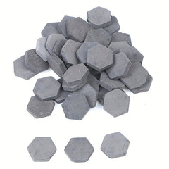 40pcs 1:16 Scale Red Brick Hexagons for Dollhouses Light Gray & Terracotta