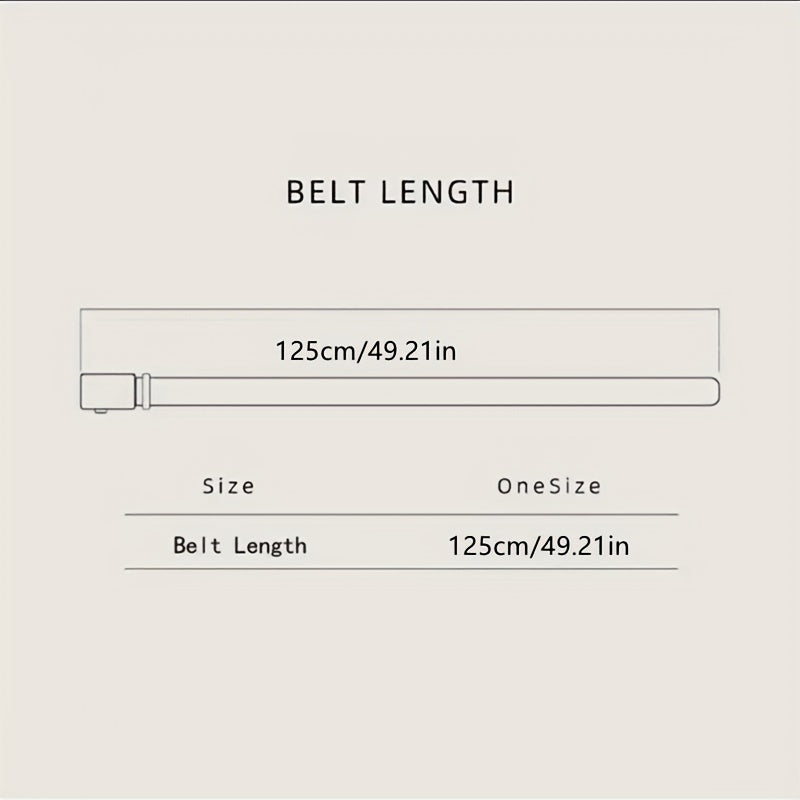 Men's Leather Belt with High Alloy Buckle