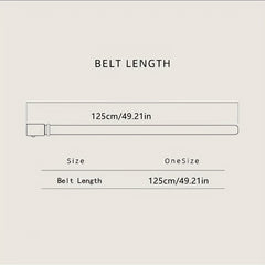 Men's Leather Belt with High Alloy Buckle