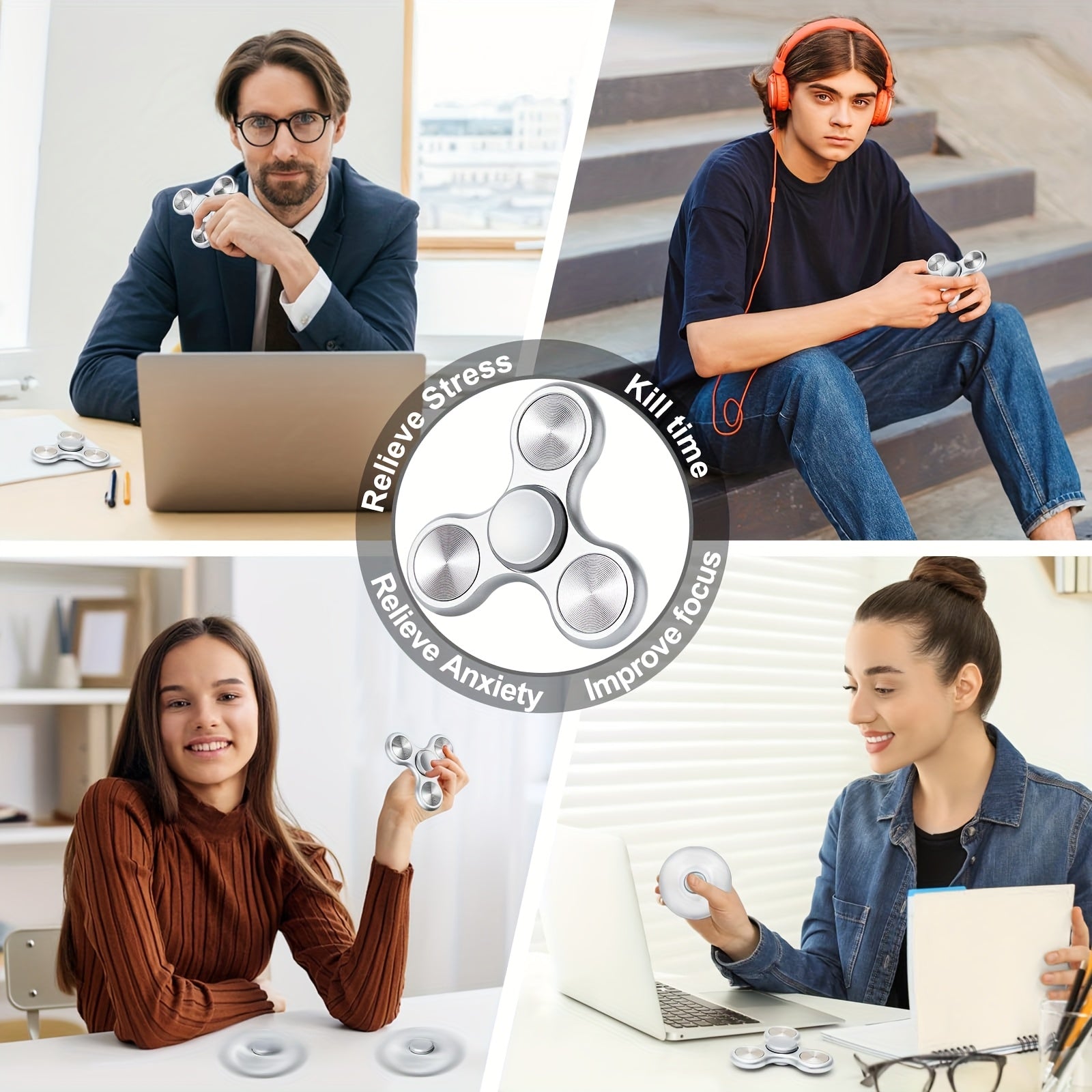 Metal Fidget Spinner Stress Relief Toy