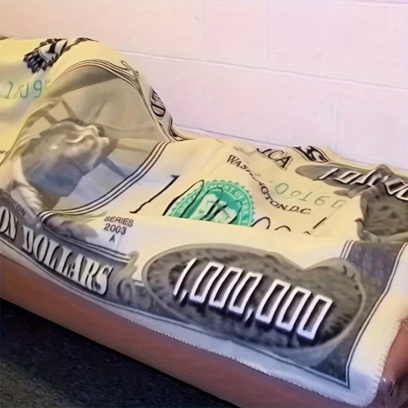 Funny Million Dollars Blanket for Camping, Picnic, Office