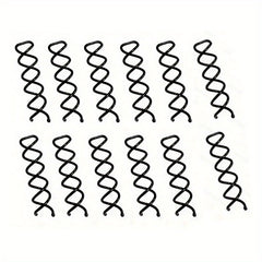 12pcs Spiral Hair Clip Invisible Hair Pin Metal Hairpin For Braids