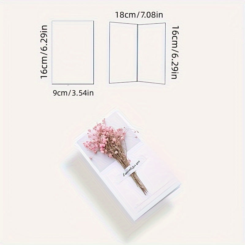 Dried Flower Blessing Card for Women, After Sales Cartoon Design