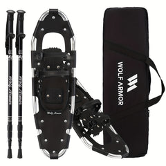 Lightweight Snowshoes Aluminum Snow Shoes w/ Trekking Poles & Bag