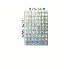 Mosaic Glass Window Sticker Privacy Film Rainbow Window