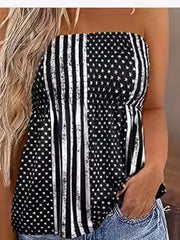 Shirred Tube Top Summer Women's Clothing