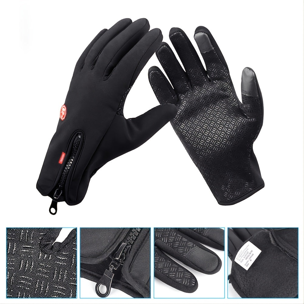 Men's Winter Windproof Waterproof Touch Screen Gloves