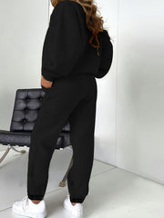  Slogan Book Print Sweatshirt & Joggers Set