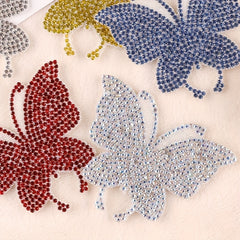 Colorful Rhinestone Butterfly Iron On Patches