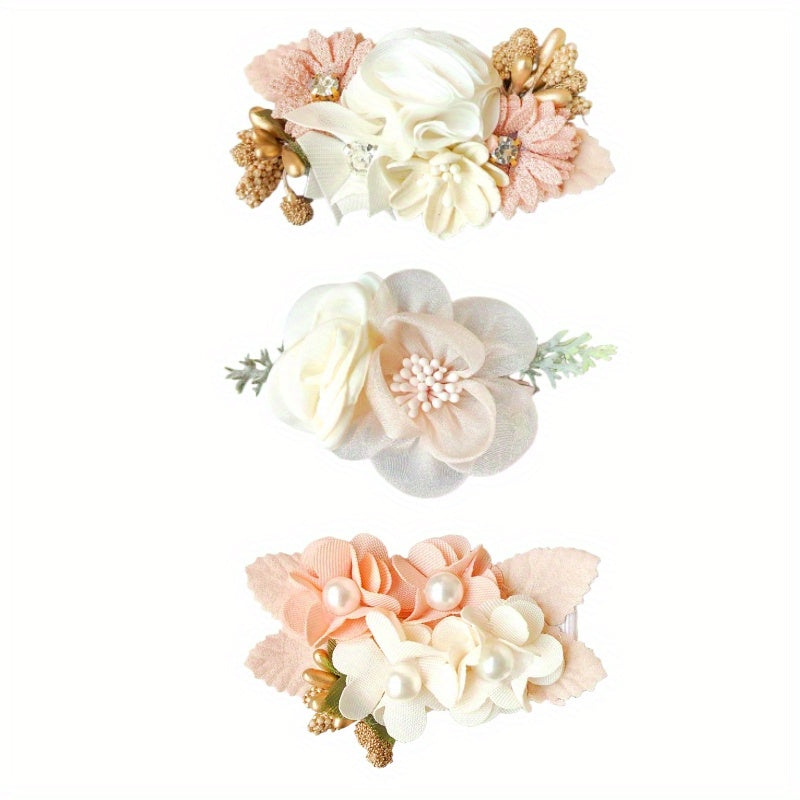 3pcs Duck Beak Clip Rhinestone Children's Hair Accessories