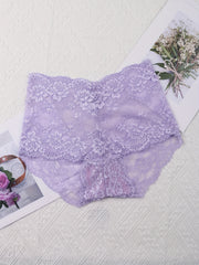6pcs Floral Lace Briefs Women's Lingerie & Underwear