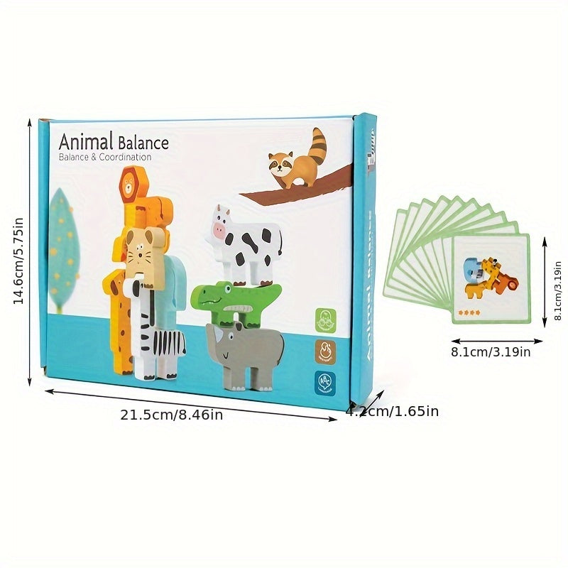 Wooden Animal Sorting Board for Toddlers with 6 Animals