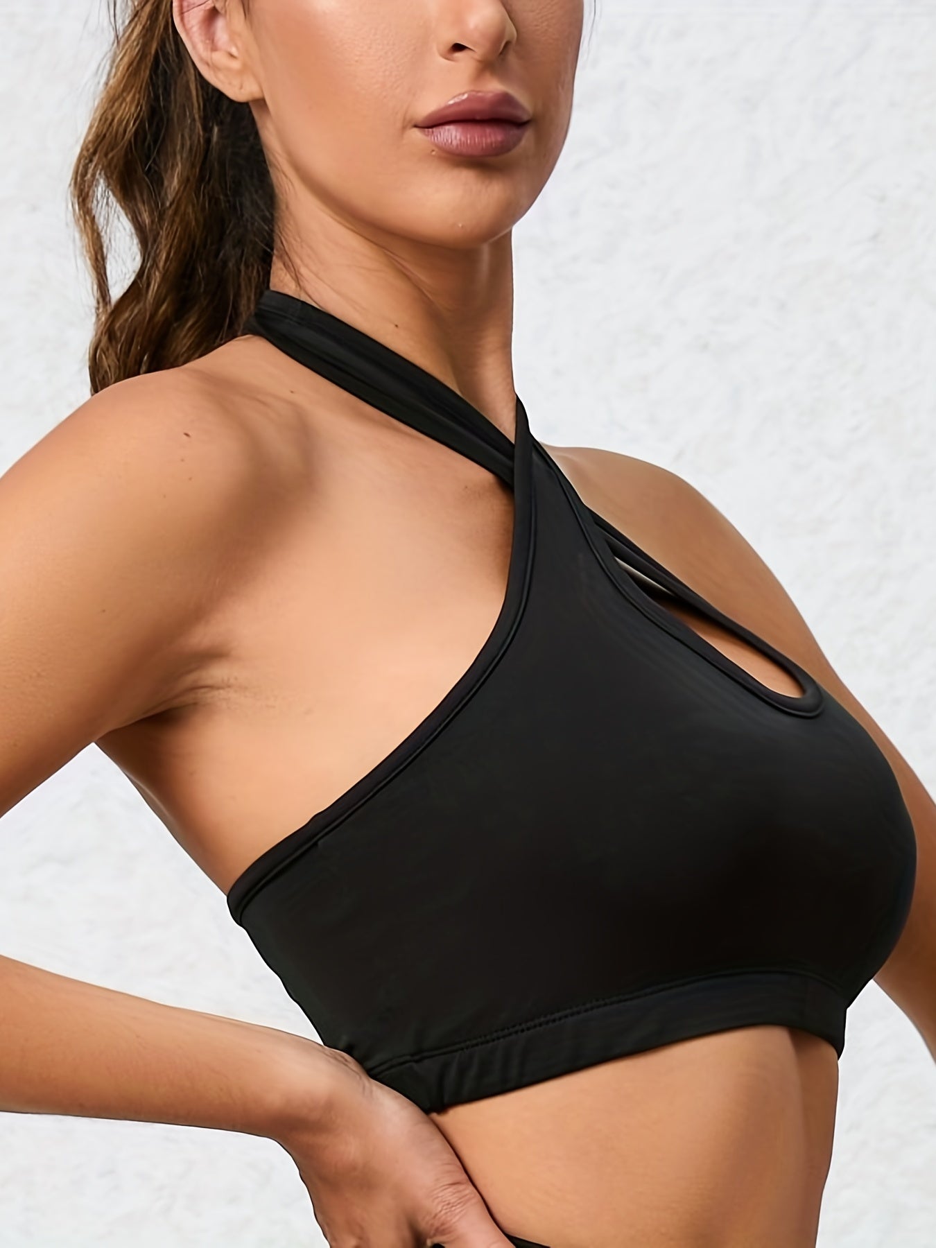 Shockproof Halter Neck Sports Bra for Women