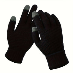 Winter Warm Stretch Knit Gloves Men Women Touch Screen Wool Mittens