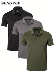 Men's Casual Button Up Short Sleeve Lightweight Shirt Set