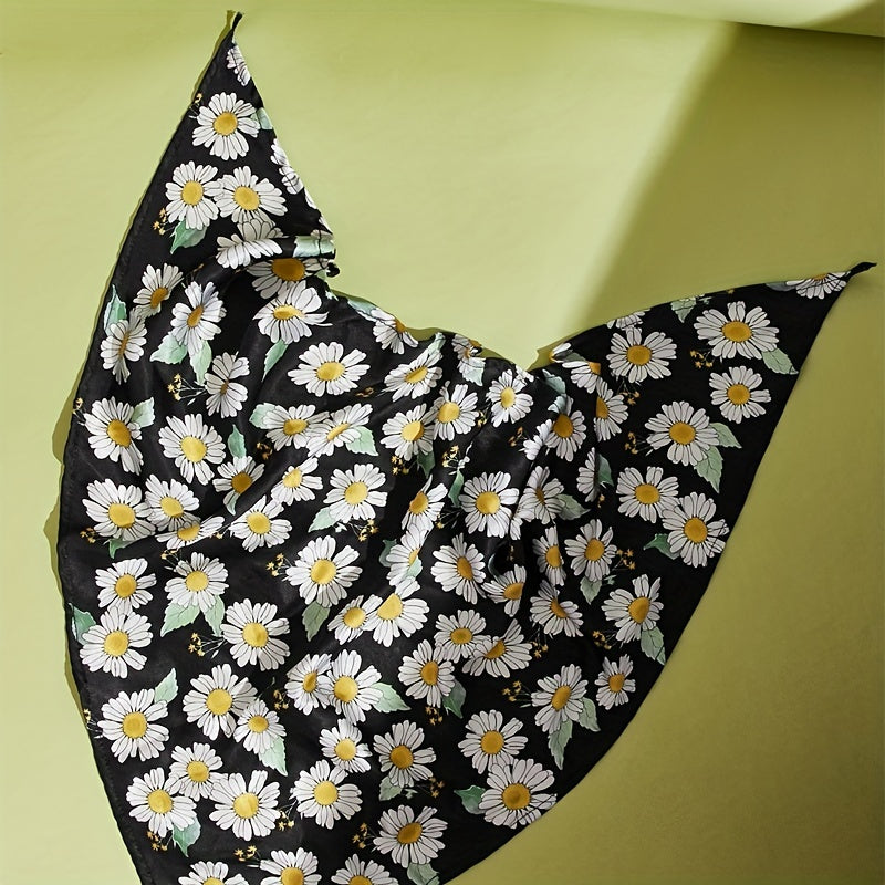 Daisy Print Triangle Scarf Headband Hair Decoration