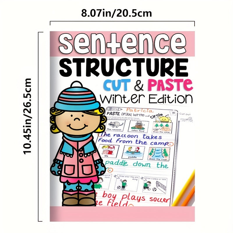 Winter Sentence Writing & Cut and Paste Workbook for Kids
