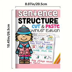 Winter Sentence Writing & Cut and Paste Workbook for Kids