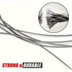 4pcs 12ft 2mm Stainless Steel Cable 7x7 Strands for Tent & Hanging