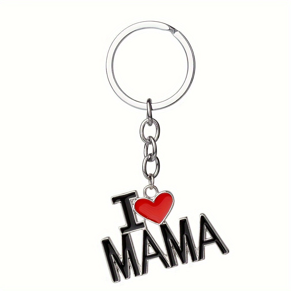 LOVE MY PAPA MAMA DAD MOM Metal Keychain Gift