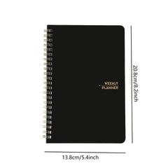 Undated Weekly Planner Notebook with Goal To-Do List
