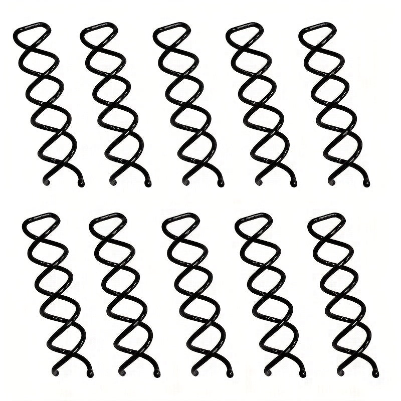 12pcs Spiral Hair Clip Invisible Hair Pin Metal Hairpin For Braids
