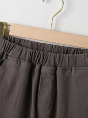 Boys Letter Embroidery Block Spliced Trousers