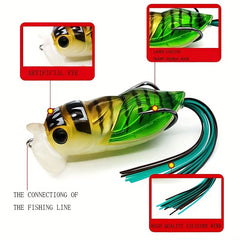 Bionic Cicada Silicone Soft Bait Double Hook Fishing Tackle