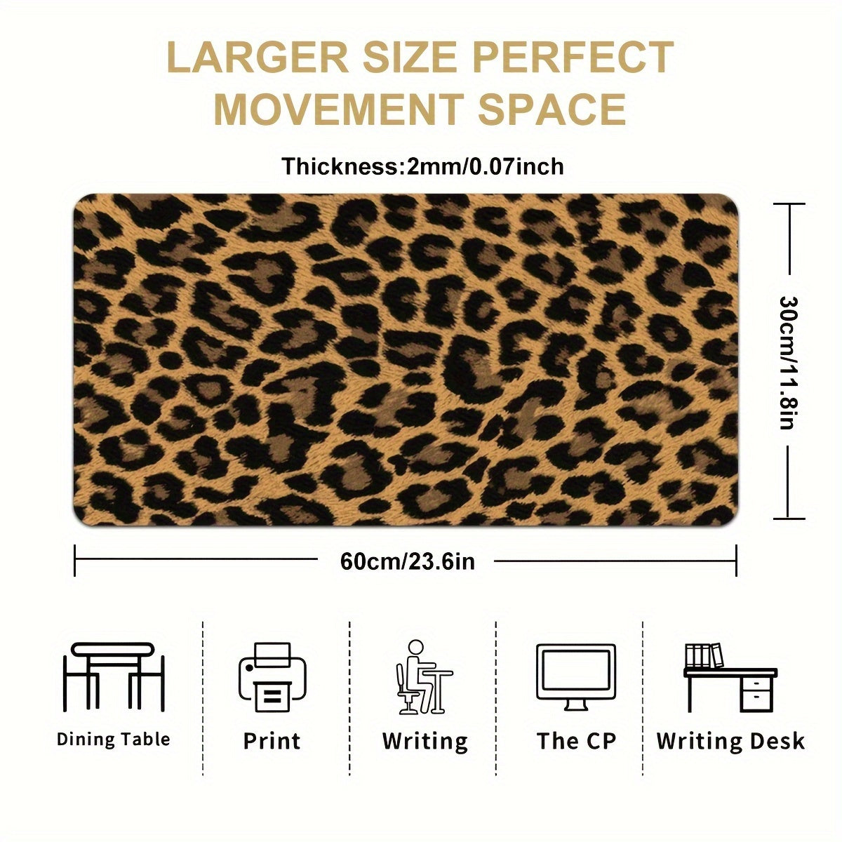 Leopard Print Desk Mat Desk Pad Large Gaming Mouse Pad E Sports Office Keyboard