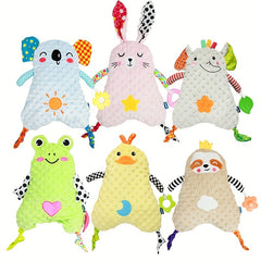 Baby Soothing Towel with Animal Doll for Infant and Toddler