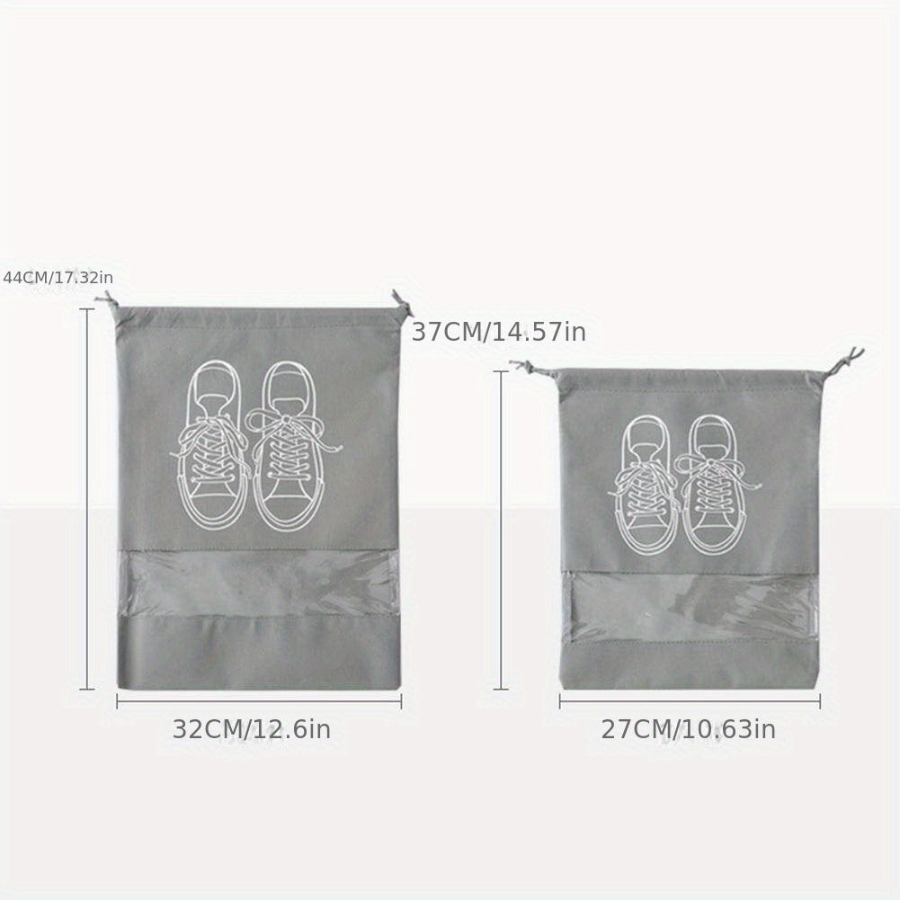 5pcs Waterproof Shoe Bags Travel Storage Pouch Organizer with Window