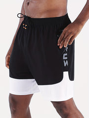 Men's Block Jersey Shorts - Comfy Drawstring Shorts For Athletics Basketball