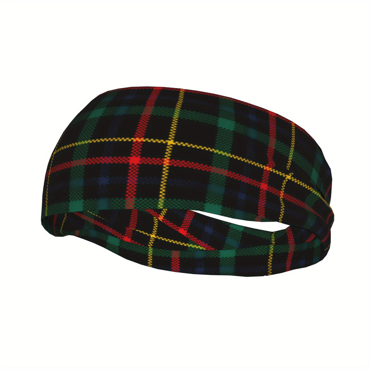 Vintage Plaid Headband Green Red Non Slip Hairband