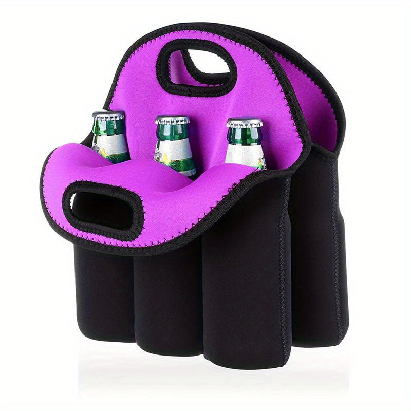 6 Pack Insulated Neoprene Bottle Cooler Bag with Handle