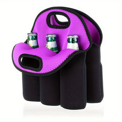 6 Pack Insulated Neoprene Bottle Cooler Bag with Handle