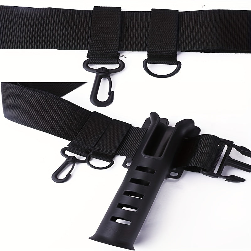 Fishing Belt With Rod Holder Adjustable Waist Belt