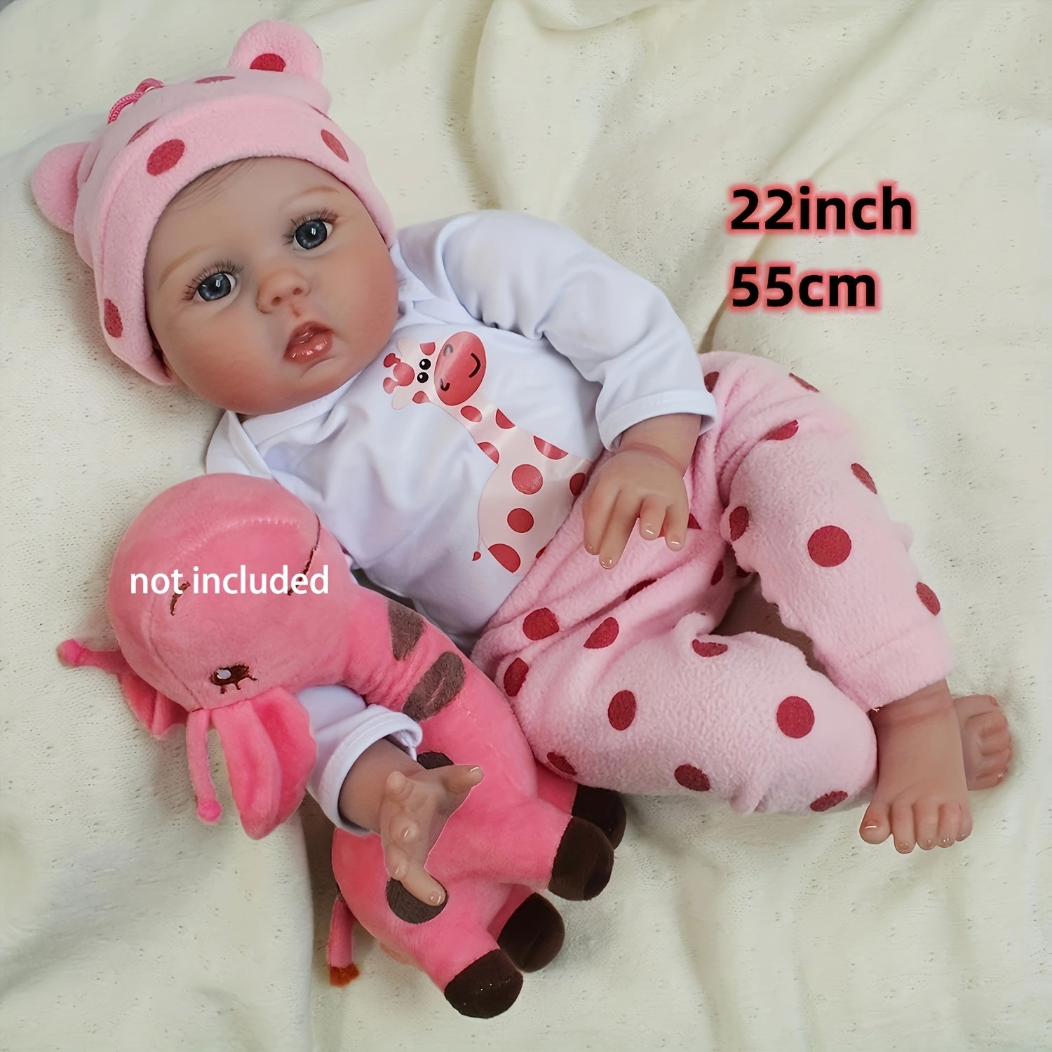 22 Inch Lifelike Reborn Doll Soft Cloth Body Collectible Art Doll